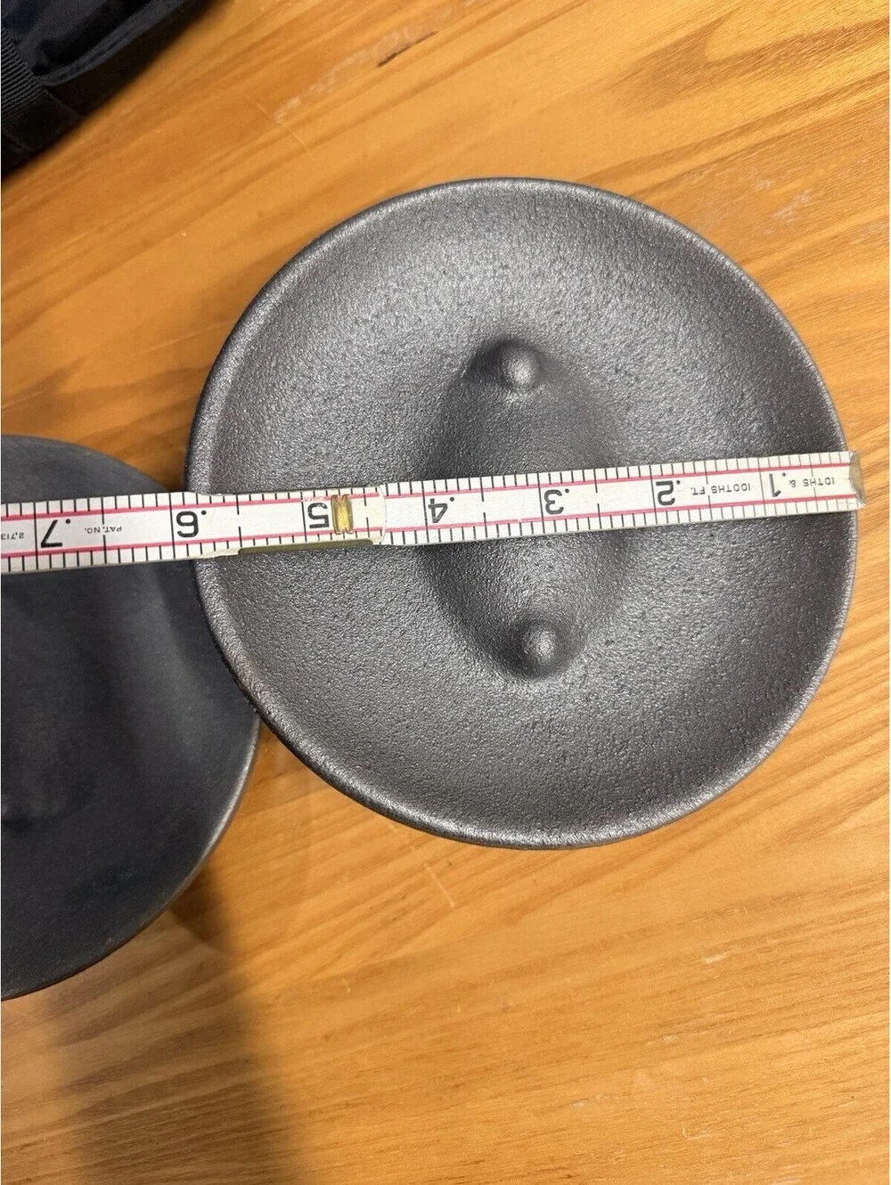 2 Vintage Lot If Unbranded No 0, Cast Iron Lid ONLY, 5-3/4